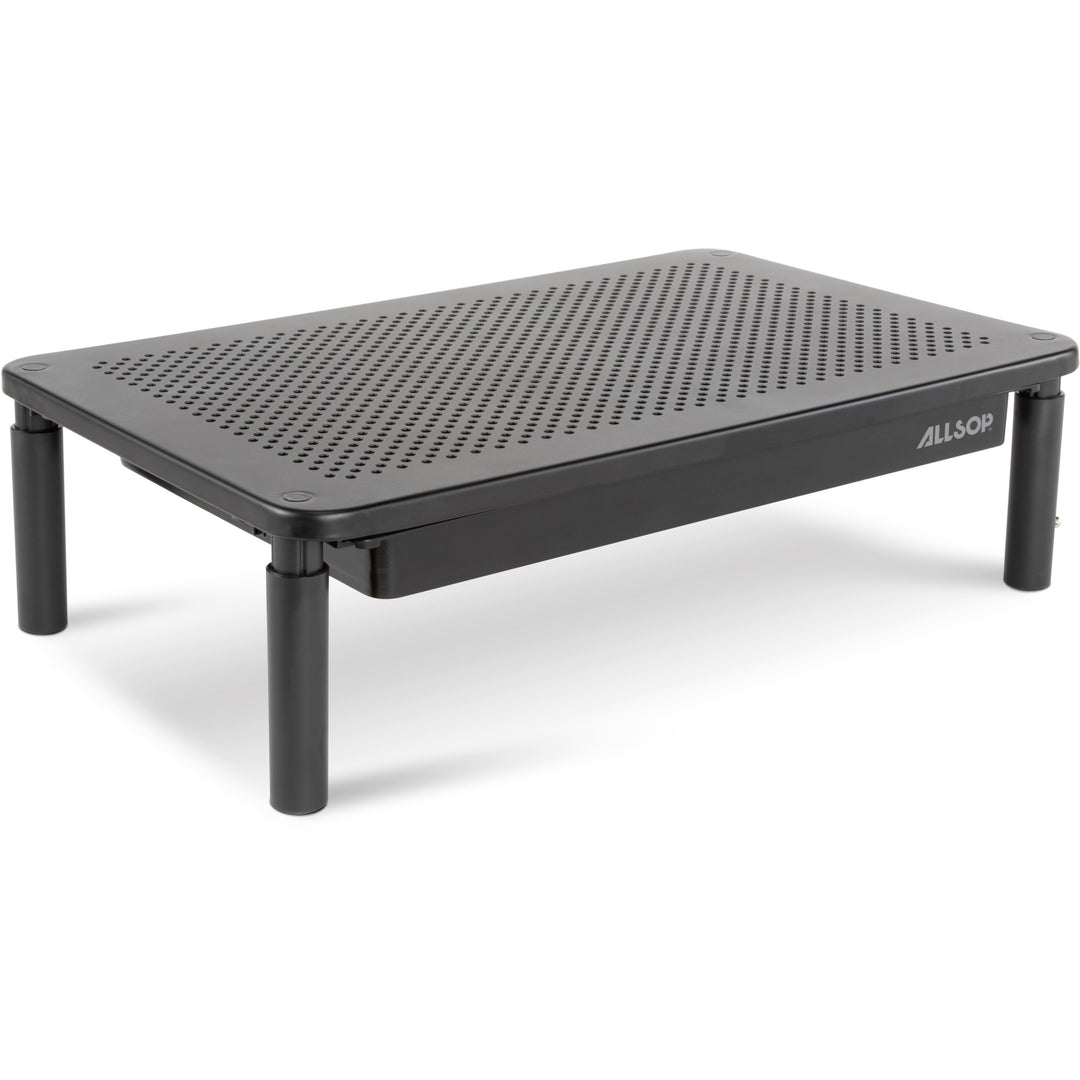 Image of Allsop® Metal Art Tri Level Stand, For 27" Monitors, 14.5" X 9.25" X 4.13" To 5.75", Black, Supports 30 Lb