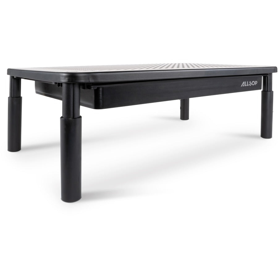 Image of Allsop® Metal Art Tri Level Stand, For 27" Monitors, 14.5" X 9.25" X 4.13" To 5.75", Black, Supports 30 Lb