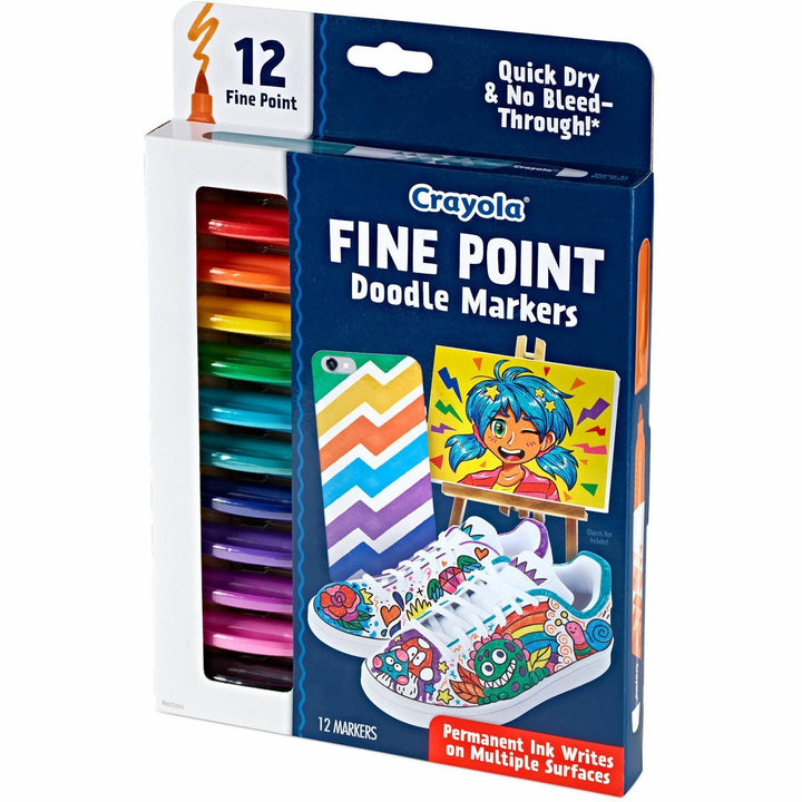 Image of Crayola® Marker,Doodle,Fine,Aged Up,12 Colors,12/PK,AST