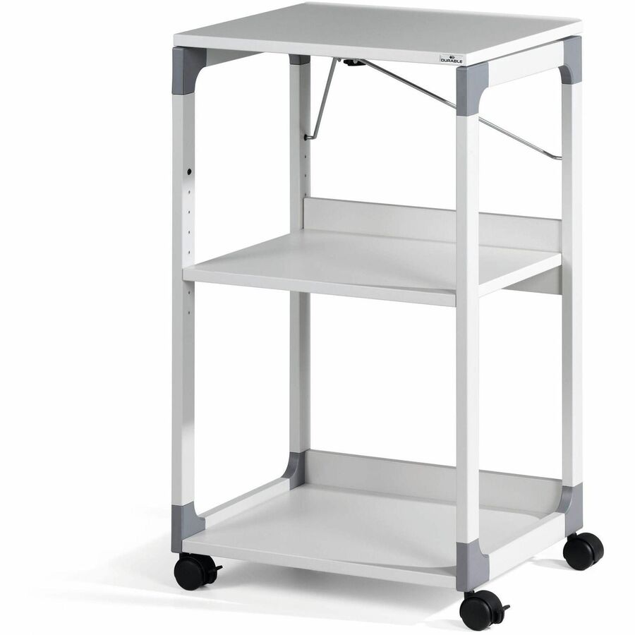 Image of Durable® 3-Tier Multimedia Trolley for Projectors, Metal, 3 Shelves, 20 x 17 x 34.75, Gray