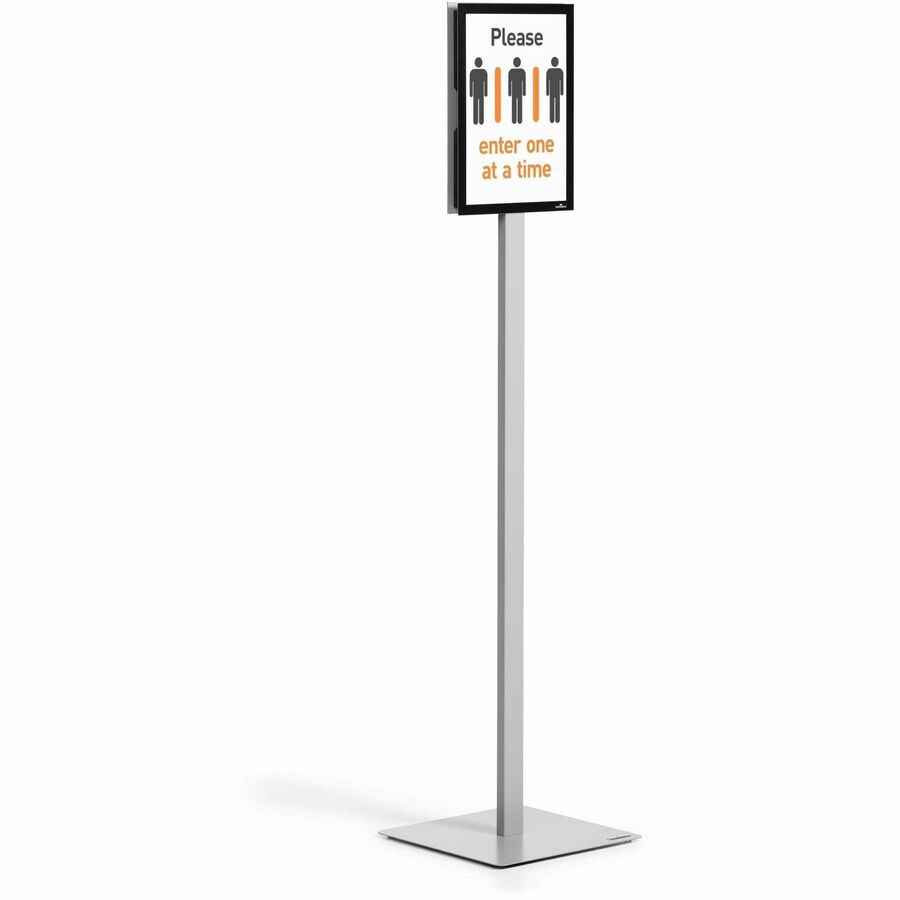 Image of Durable® Info Stand Basic Floor Stand, 51.57" Tall, Black Stand, 8.5 x 11 Face