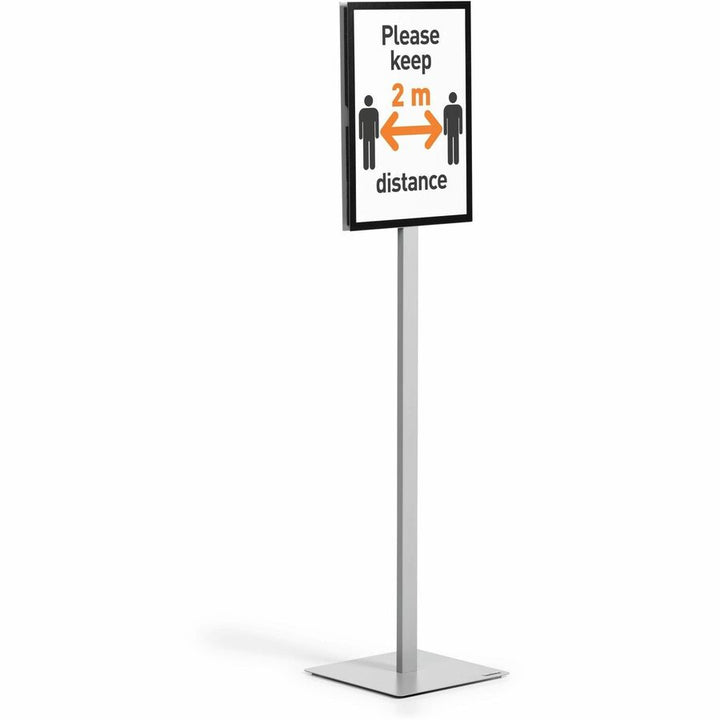 Image of Durable® Info Basic Floor Stand, 55.31" Tall, Black Stand, 11 x 17 Face