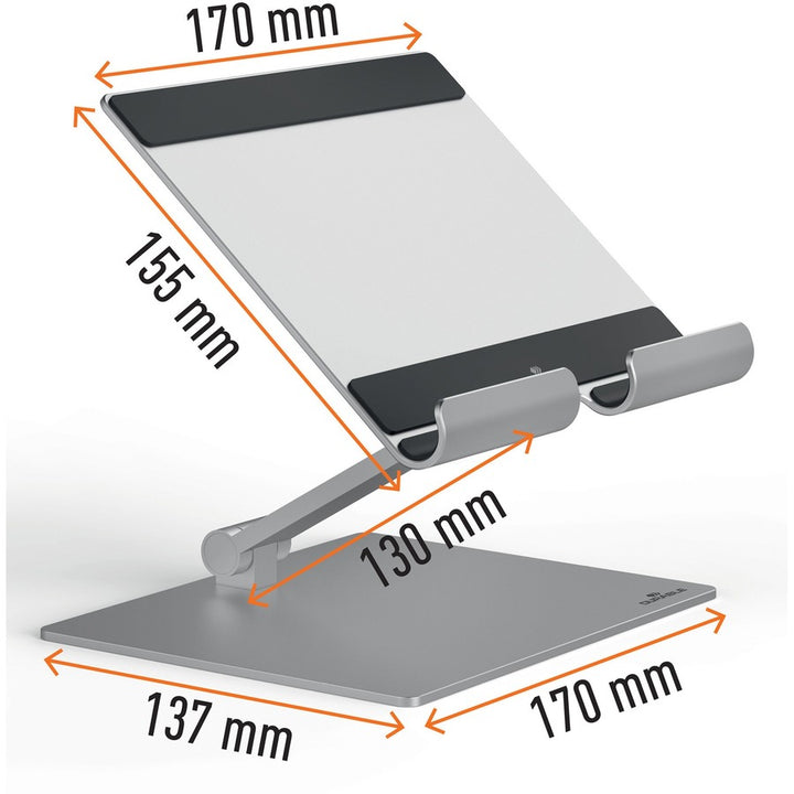 Image of Durable® Adjustable Tablet Stand, Silver