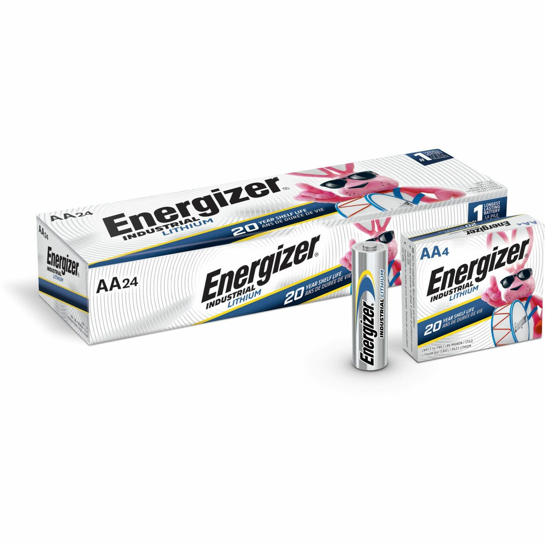 Image of Energizer® Industrial Lithium AA Battery, 1.5 V, 24/Box
