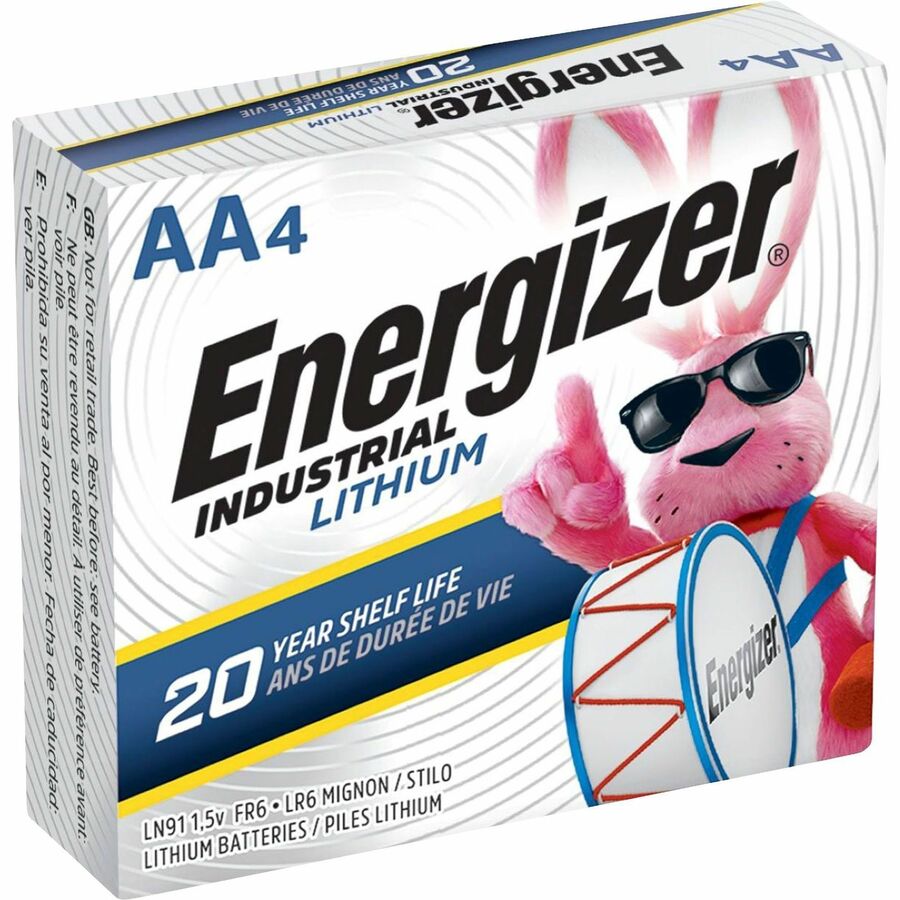 Image of Energizer® Industrial Lithium AA Battery, 1.5 V, 24/Box