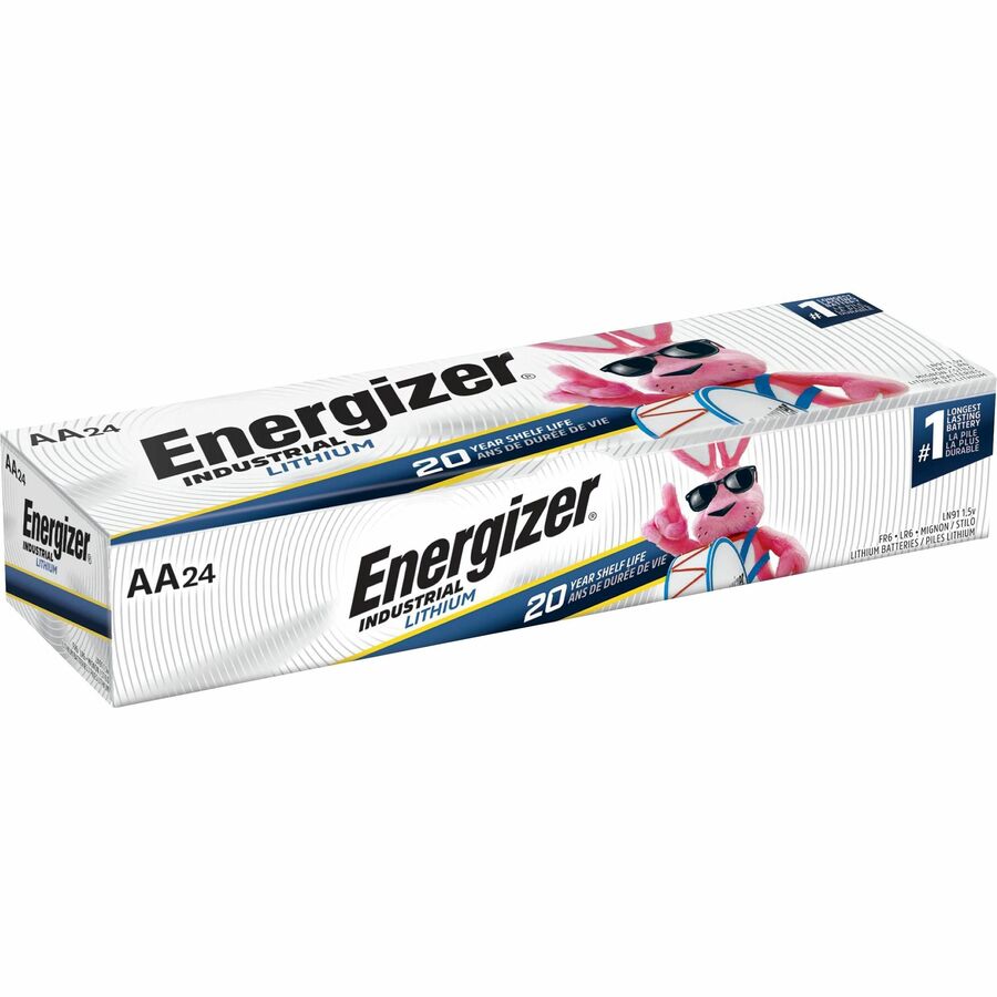 Image of Eveready® Batteries,Lithium,Industrial,AA,4/PK,6PK/BX,6BX/CT,Silver