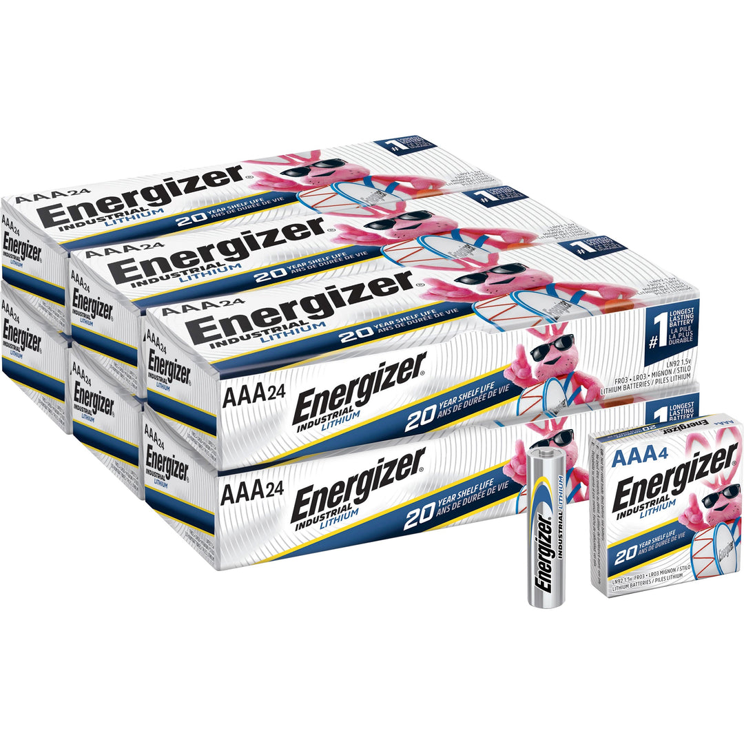 Image of Eveready® Batteries,Lithium,Industrial,AA,4/PK,6PK/BX,6BX/CT,Silver