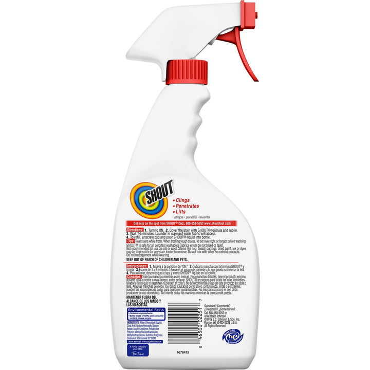 Image of Shout® Laundry Stain Treatment, Pleasant Scent, 22 Oz Trigger Spray Bottle