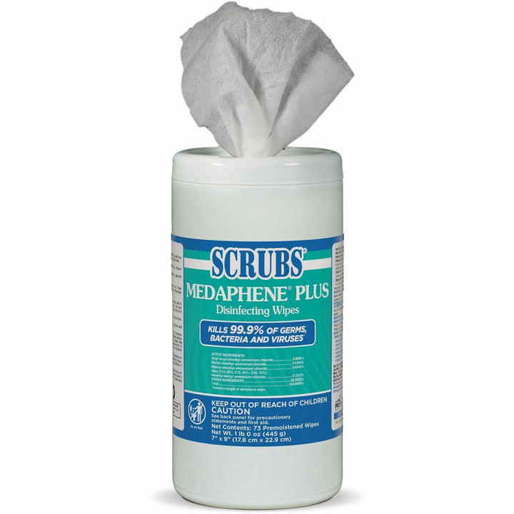 Image of ITW Pro Brands Wipes, Disinfecting, 7"x9", 73/Can, 6/CT, White