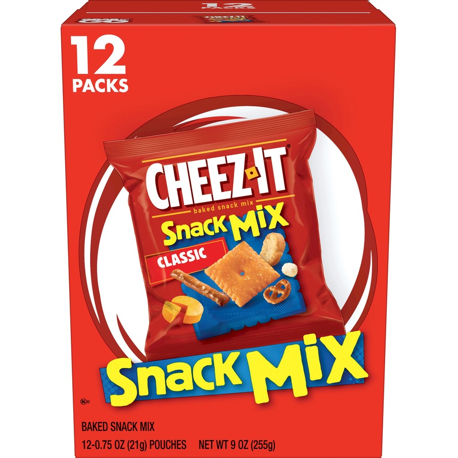 Image of Cheez-It 11720 Classic Snack Mix, Cheese, 9 oz, 12 / Box