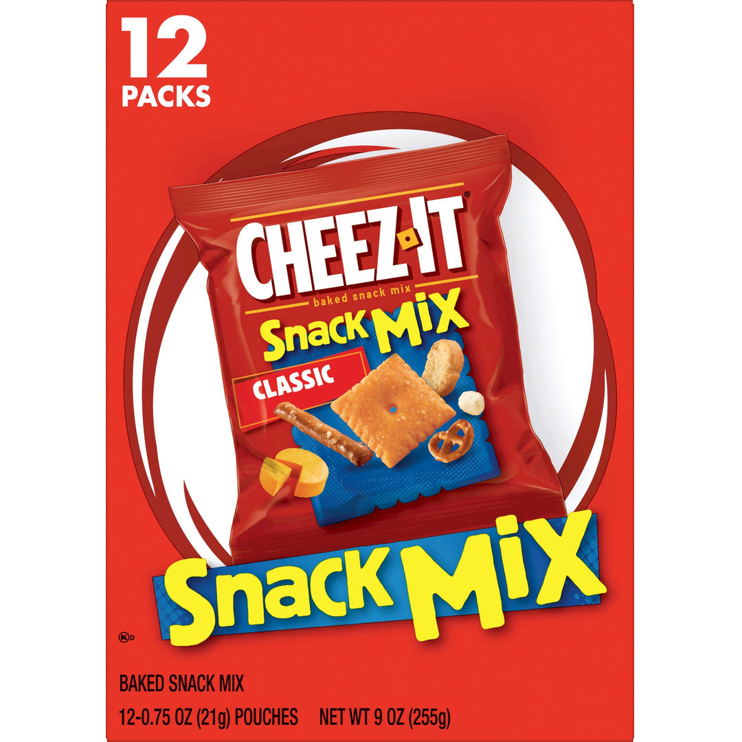 Image of Cheez-It 11720 Classic Snack Mix, Cheese, 9 oz, 12 / Box
