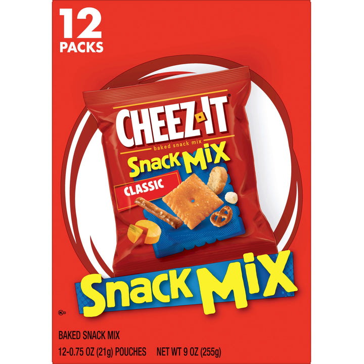 Image of Cheez-It 11720 Classic Snack Mix, Cheese, 9 oz, 12 / Box