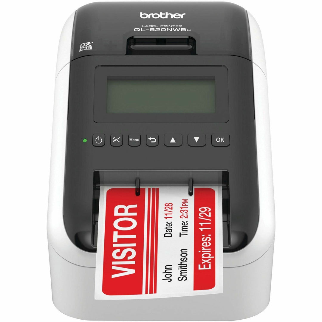 Image of Brother Label Printer,LCD,Wirelss,DirctTherml,110dpi,5"x9.2"x5.7",MI