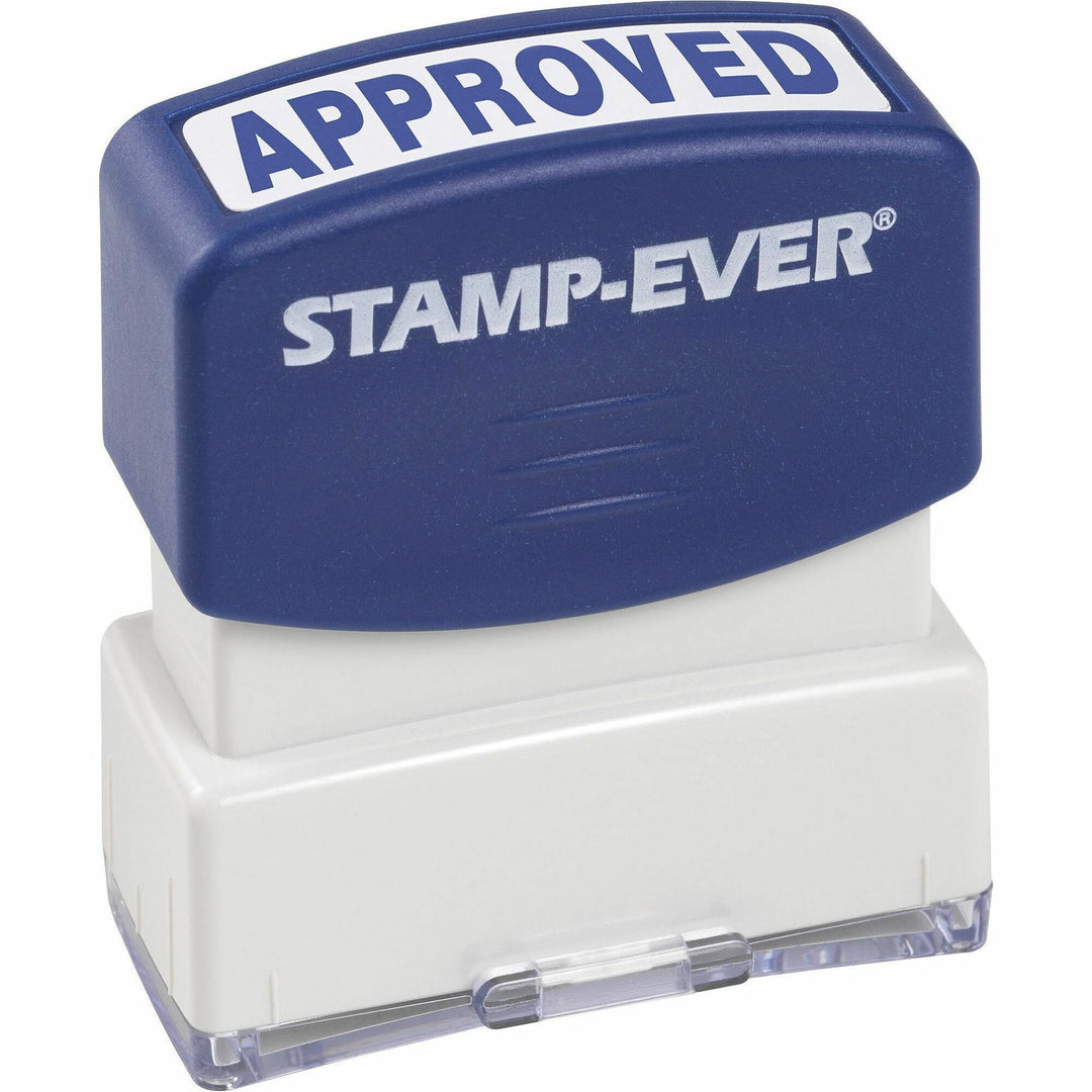 Image of Trodat® Stamp, Pre-Inked, "APPROVED", 9/16"x1-11/16" Imp, Blue
