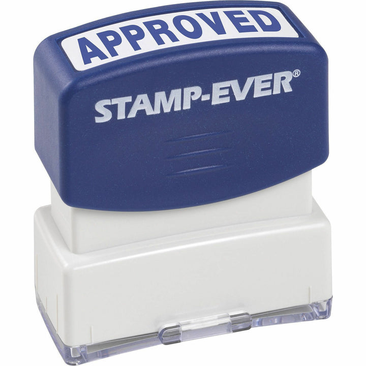 Image of Trodat® Stamp, Pre-Inked, "APPROVED", 9/16"x1-11/16" Imp, Blue
