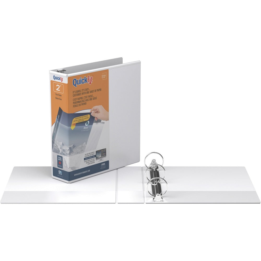 Image of Stride View Binder, Round Ring, 2" Cap, Letter-size, White