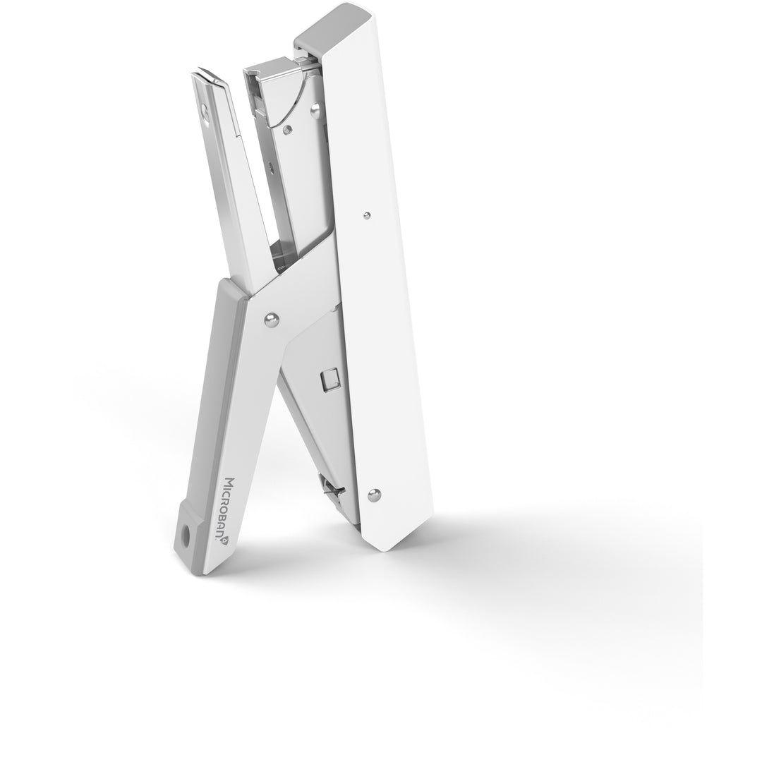 Image of Fellowes® LX890 Handheld Plier Stapler with Antimicrobial Protection, 40-Sheet Capacity, 0.25"/0.31" Staples, White