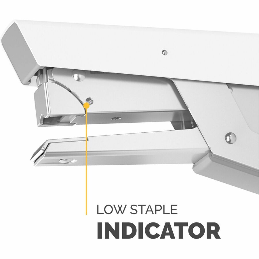 Image of Fellowes® LX890 Handheld Plier Stapler with Antimicrobial Protection, 40-Sheet Capacity, 0.25"/0.31" Staples, White