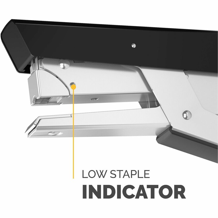 Image of Fellowes® LX890 Handheld Plier Stapler with Antimicrobial Protection, 40-Sheet Capacity, 0.25"/0.31" Staples, Black/White