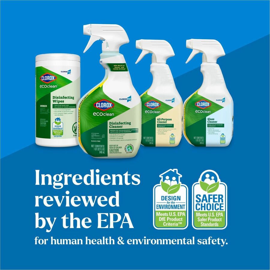 Image of Clorox® Disinfecting Cleaner,EcoClean,Refill,128 fl oz,GN/WE