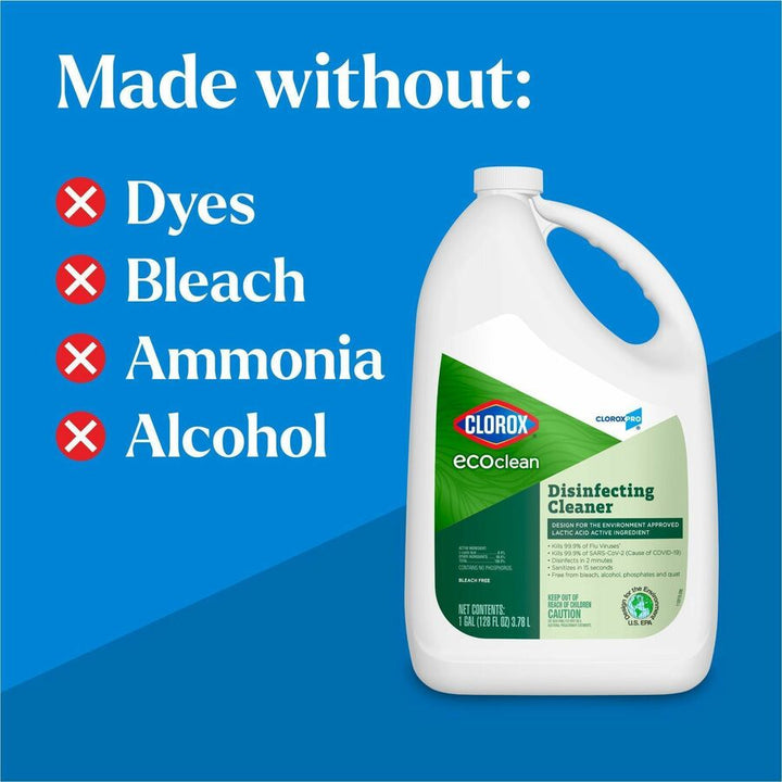 Image of Clorox® Disinfecting Cleaner,EcoClean,Refill,128 fl oz,GN/WE