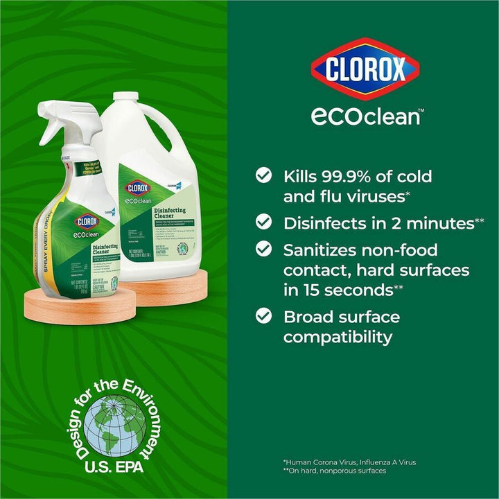 Image of Clorox® Disinfecting Cleaner,EcoClean,Refill,128 fl oz,GN/WE