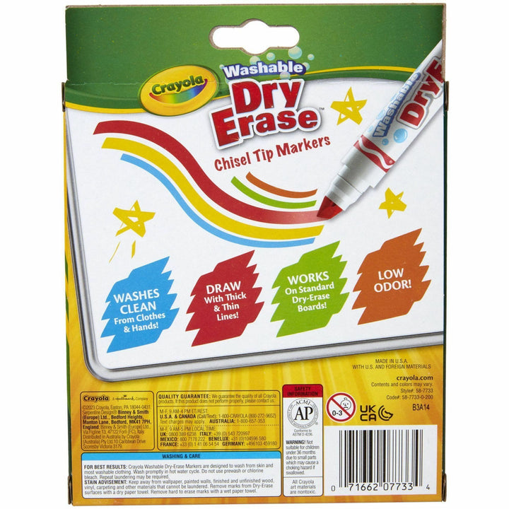 Image of Crayola® Markers, Dry-Erase, Washable, 10 Colors, 10/PK, AST