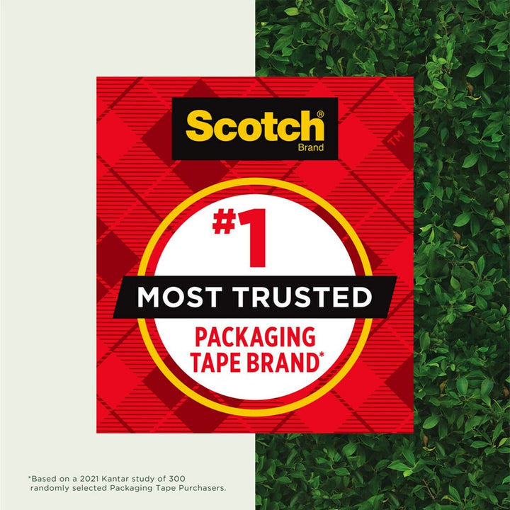 Image of Scotch 7850238GC Box Lock Packaging Tape Refill, 25 yd Length x 1.88" Width, Brown, 8 / Carton