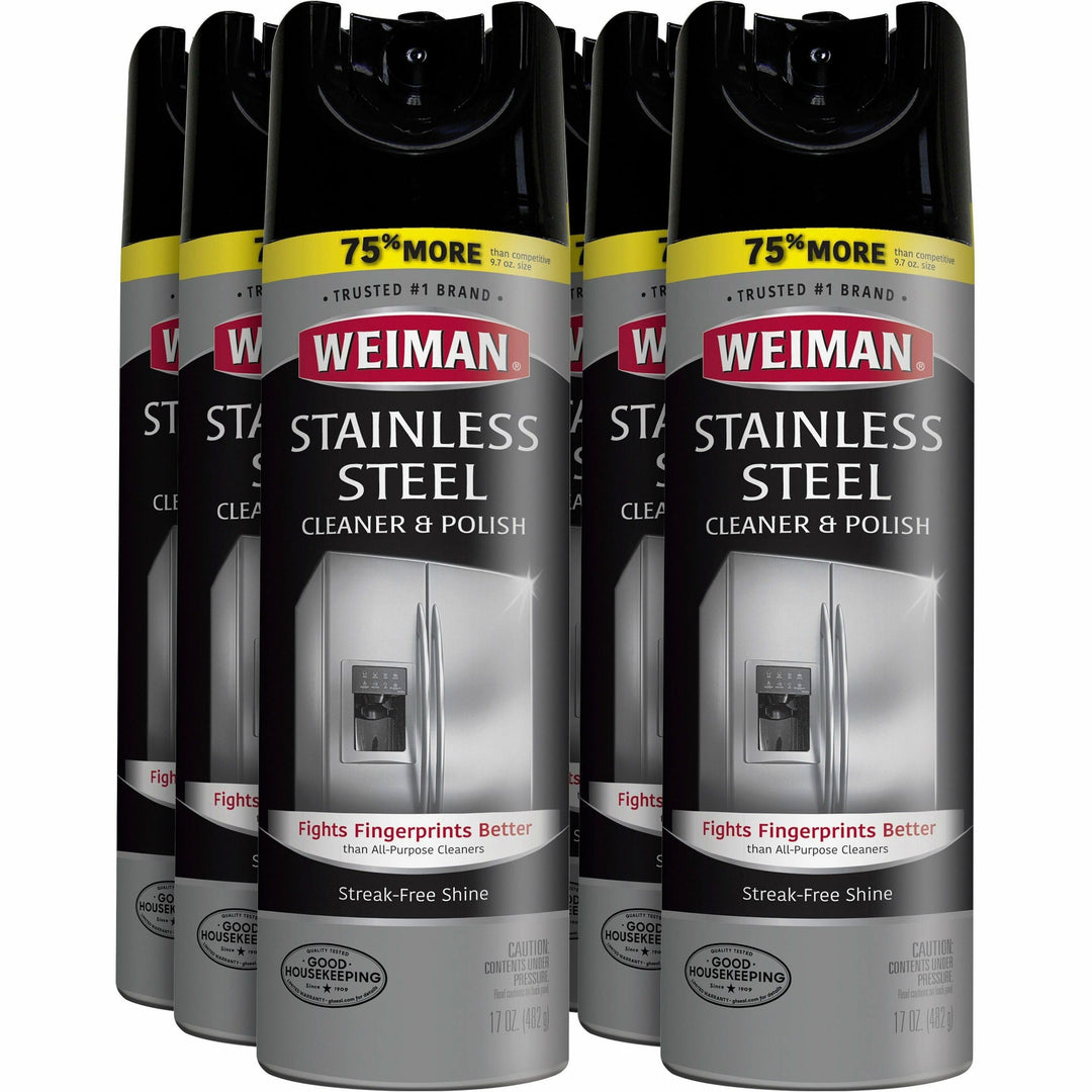 Image of WEIMAN® Cleaner/Polish Spray, f/Stainless Steel, 17oz, 6/CT, Clear