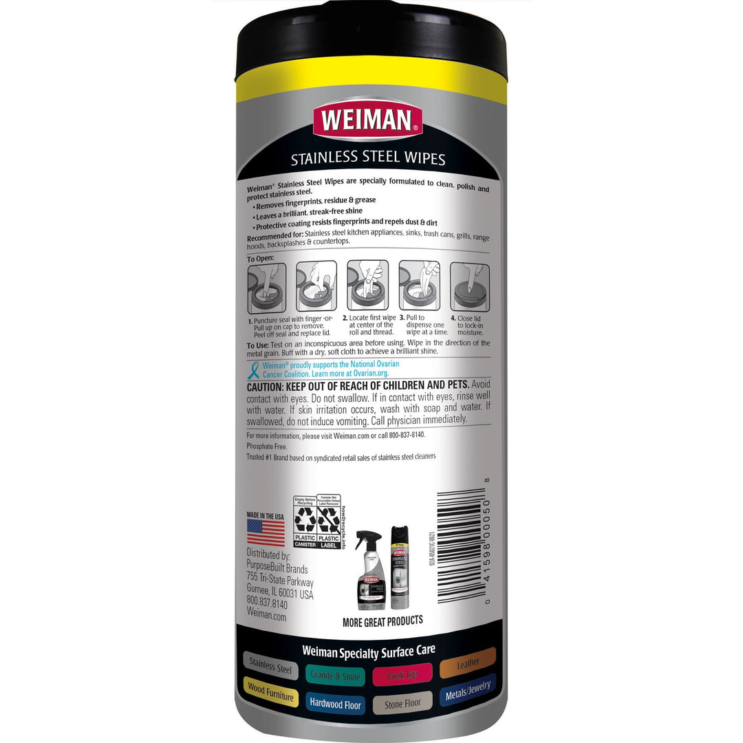 Image of Weiman 92A Stainless Steel Wipes