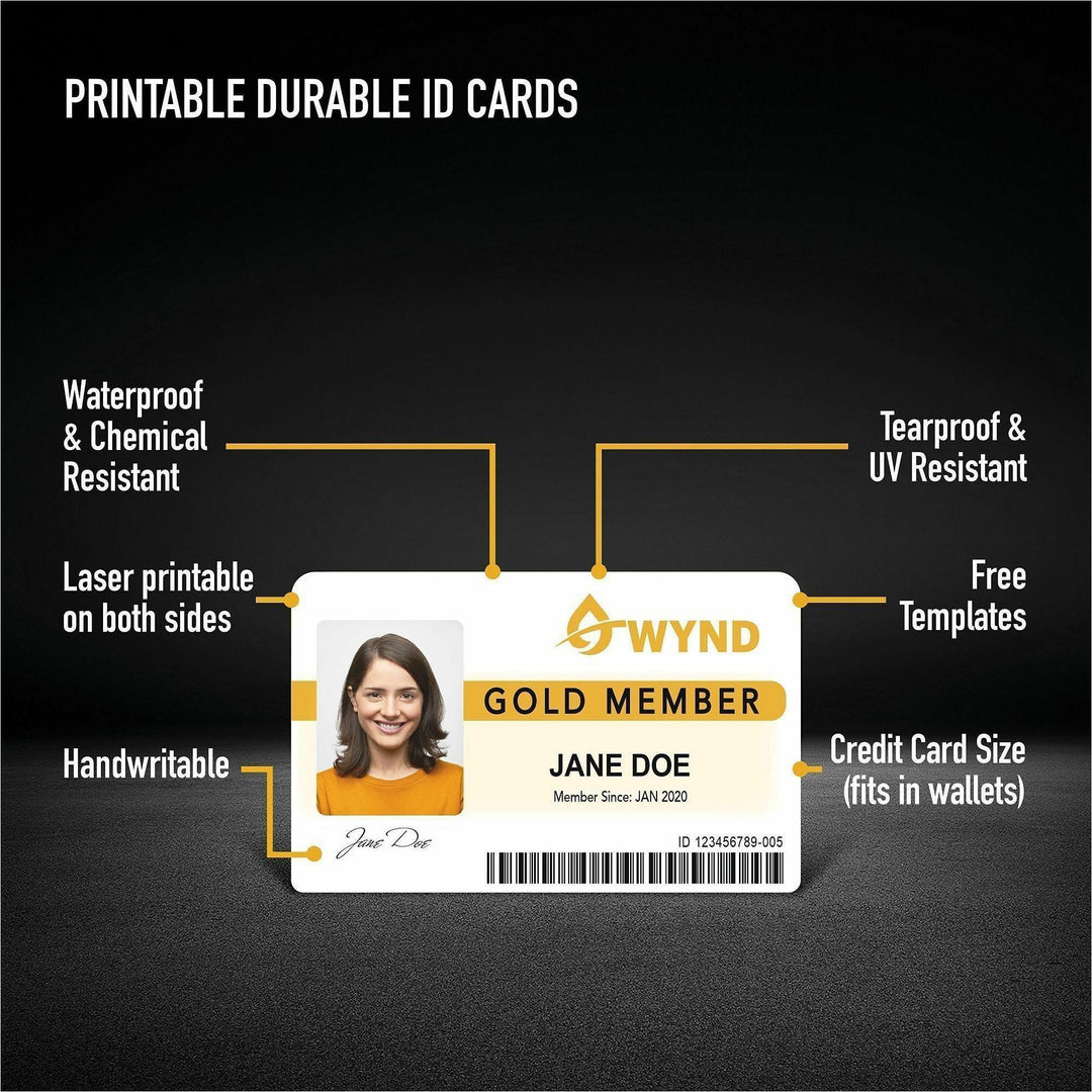 Image of Avery® ID Badge,w/No Clip Hole,Poly,11.mil,2.125"x3.375",80/PK,WE