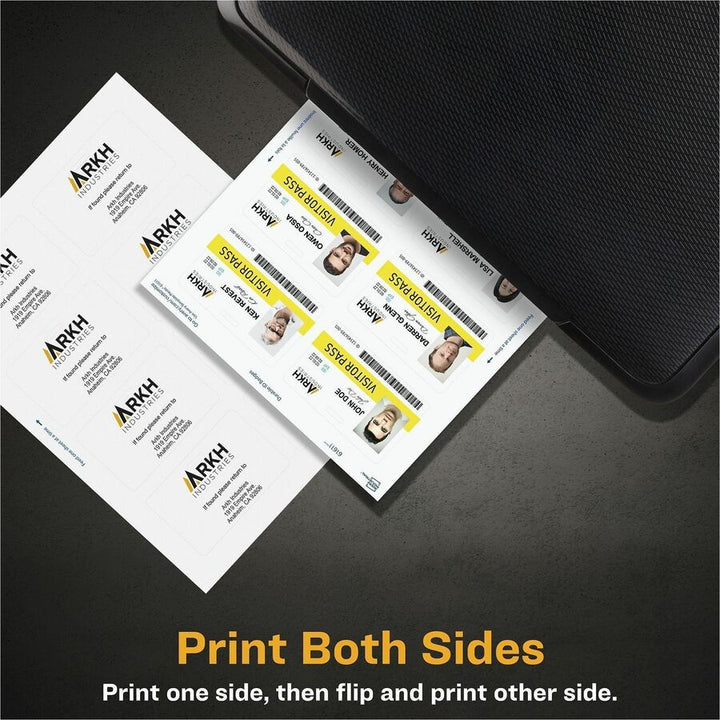 Image of Avery® ID Badge,w/Clip Hole,Poly,Wide,11 mil,3.375"x2.125",80/PK,WE