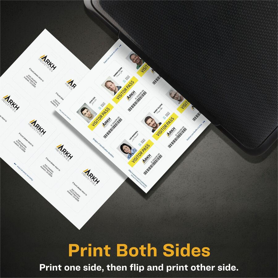 Image of Avery® ID Badge,w/Clip Hole,Poly,Tall,11.mil,2.125"x3.375",80/PK,WE