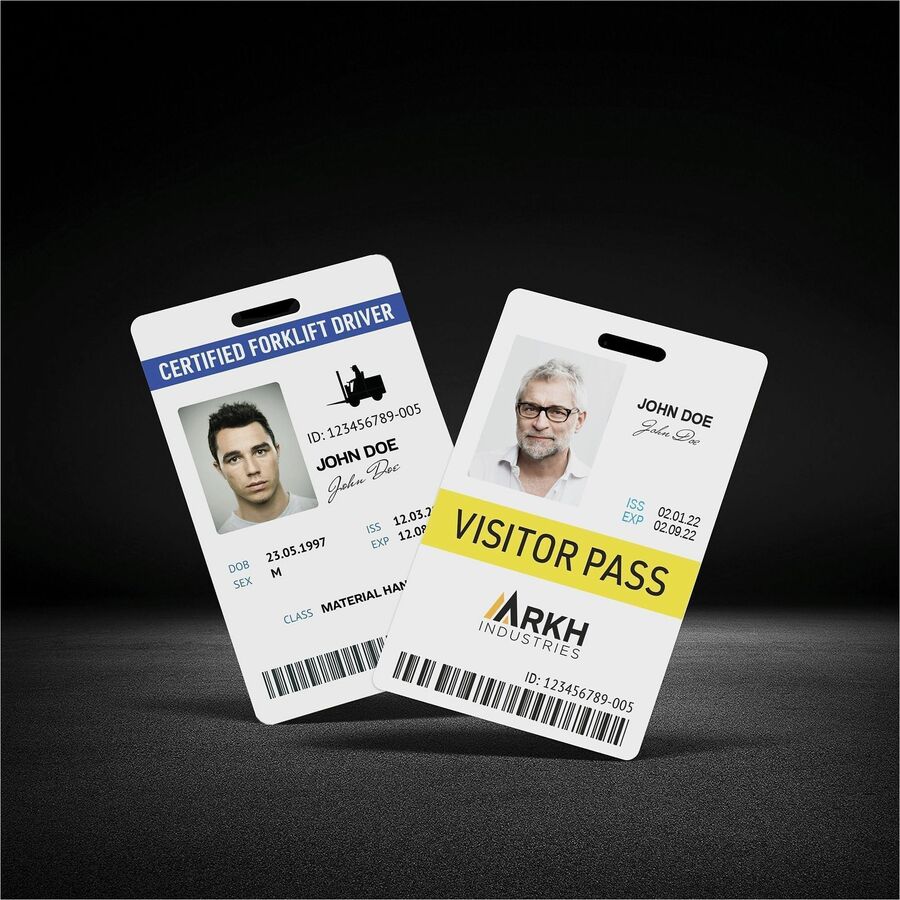 Image of Avery® ID Badge,w/Clip Hole,Poly,Tall,11.mil,2.125"x3.375",80/PK,WE