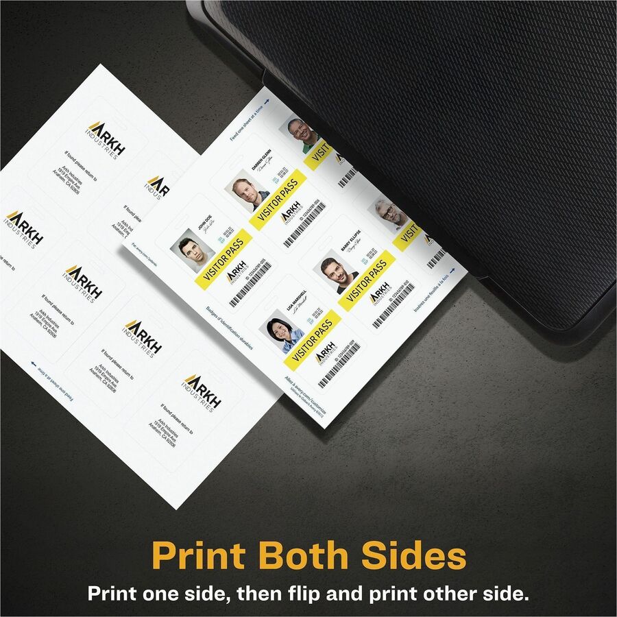 Image of Avery® ID Badge,w/Clip Hole,Poly,Tall,11.mil,2.125"x3.375",80/PK,WE