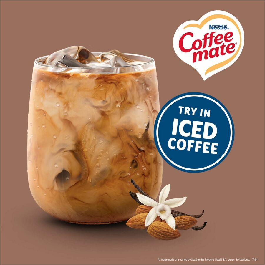 Image of Coffee mate 19891 Oat Milk Vanilla Liquid Creamer Singles, Vanilla FlavorTub, 50 / Box