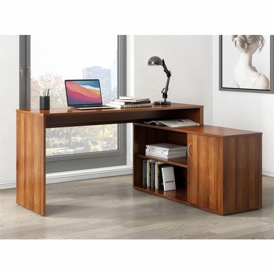 Image of LYS DK103RRMH L-Shape Workstation with Cabinet