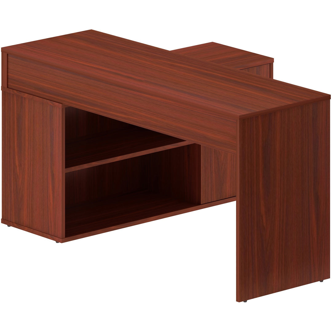 Image of LYS DK103RRMH L-Shape Workstation with Cabinet