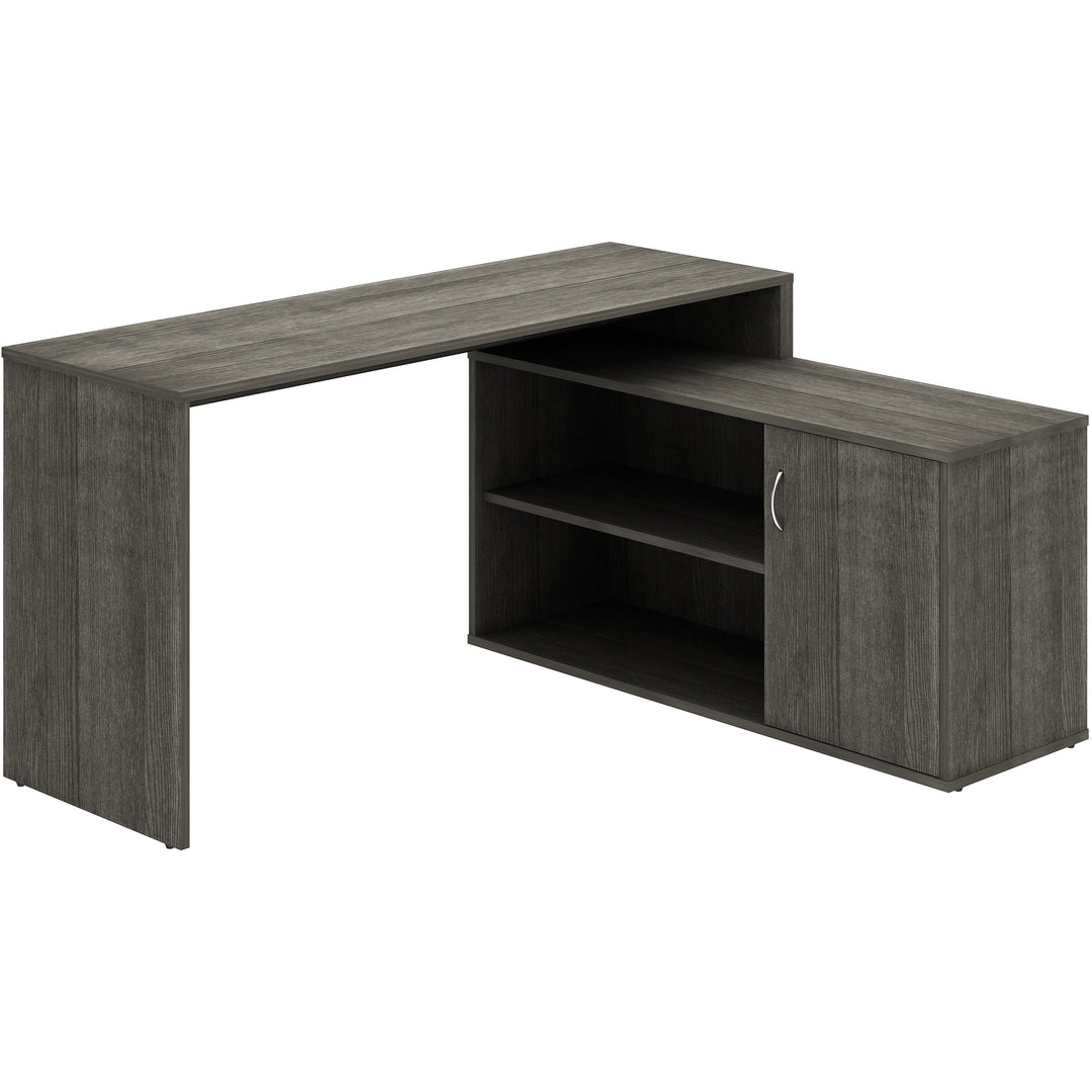 Image of LYS DK103RRWC L-Shape Workstation with Cabinet