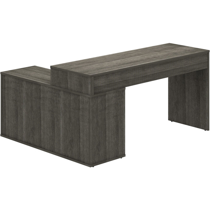 Image of LYS DK103RRWC L-Shape Workstation with Cabinet