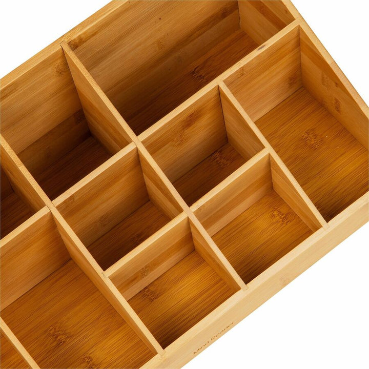 Image of EMS Mind Reader LLC Condiment Organizer,11Compartment,Bamboo,9.5"x18.19"x6.5",BN