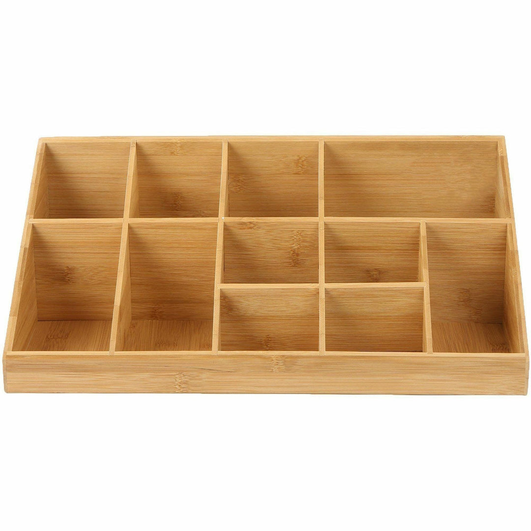 Image of EMS Mind Reader LLC Condiment Organizer,11Compartment,Bamboo,9.5"x18.19"x6.5",BN