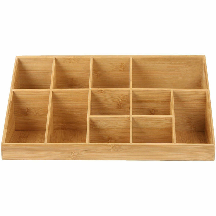 Image of EMS Mind Reader LLC Condiment Organizer,11Compartment,Bamboo,9.5"x18.19"x6.5",BN