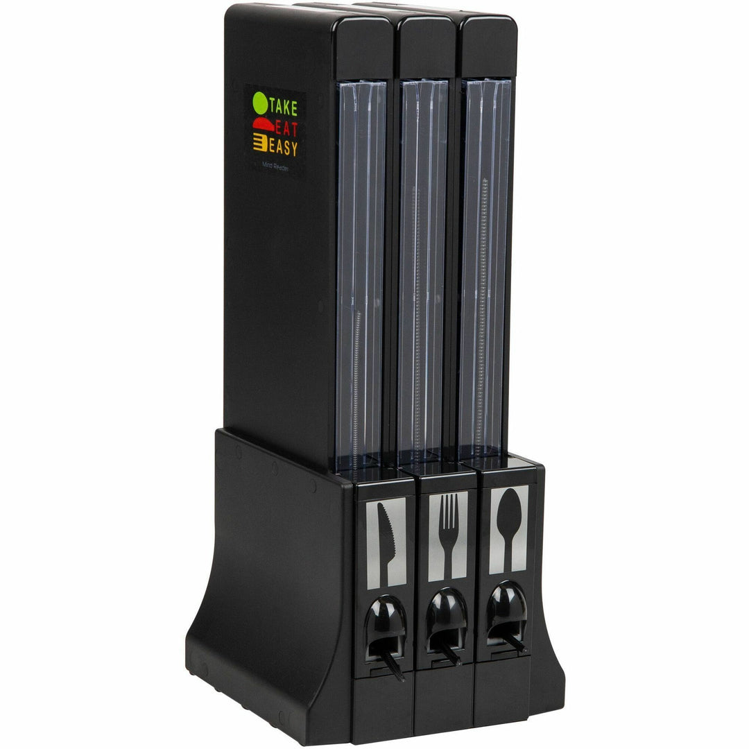 Image of EMS Mind Reader LLC Utensil Dispenser,f/Plasticware,Acrylic,11.5"x10.25"x24",BK