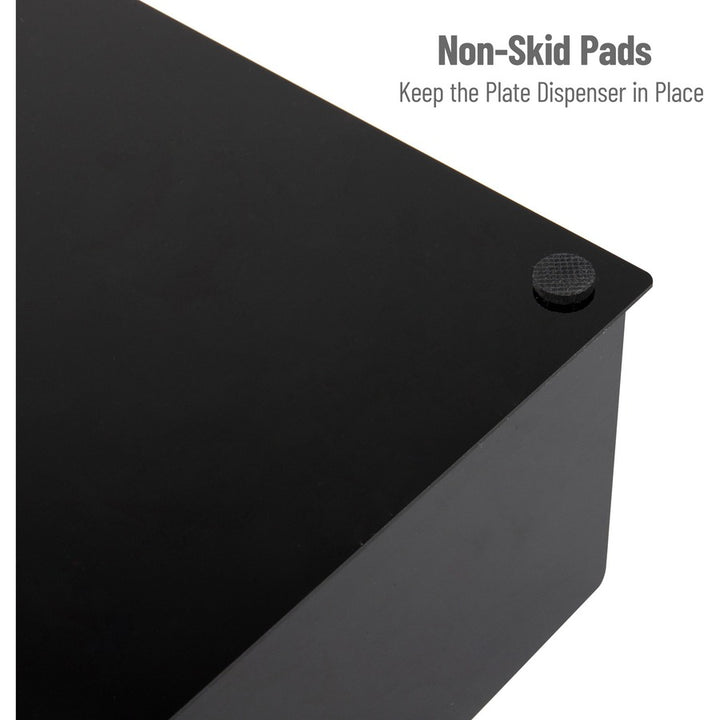 Image of EMS Mind Reader LLC Plate Dispenser,w/Lid,Plastic,27.9"x27.9"x12.7",BK