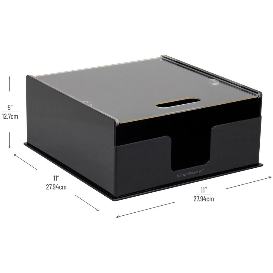 Image of EMS Mind Reader LLC Plate Dispenser,w/Lid,Plastic,27.9"x27.9"x12.7",BK