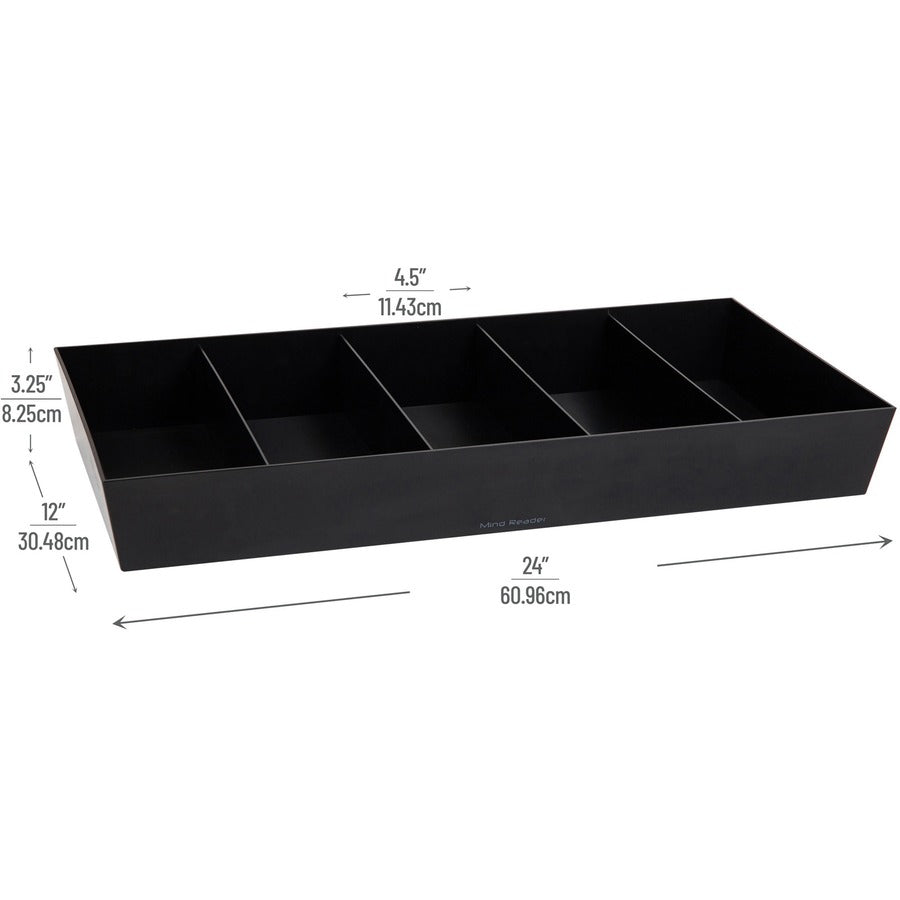 Image of Mind Reader SNACKORGT 5-Compartment Snack Organizer, 5 Compartment(s), Lightweight, Black, 1 Each