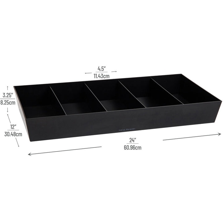 Image of Mind Reader SNACKORGT 5-Compartment Snack Organizer, 5 Compartment(s), Lightweight, Black, 1 Each