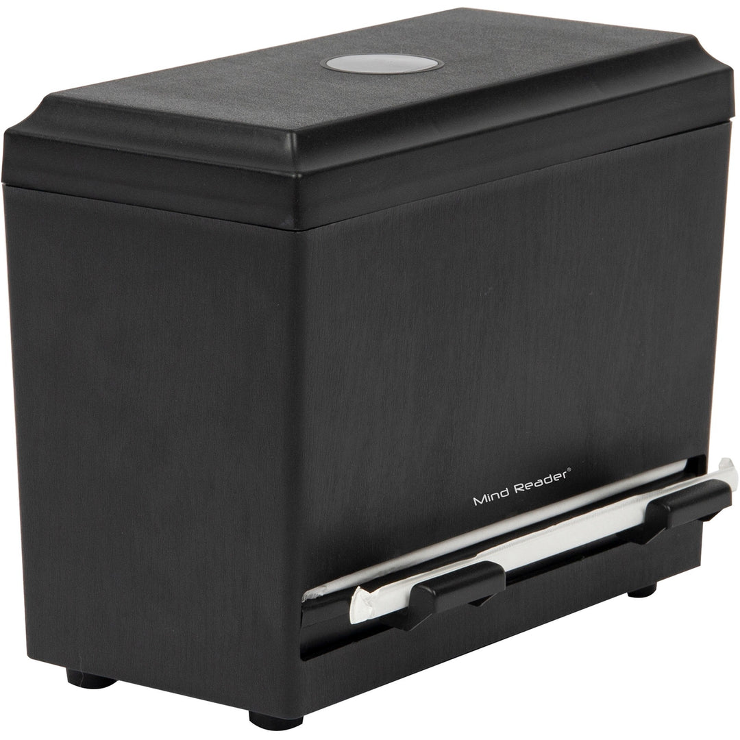 Image of EMS Mind Reader LLC Straw Dispenser,250 Cap,Top-Loading,9.25"x4.5"x7.5",BK