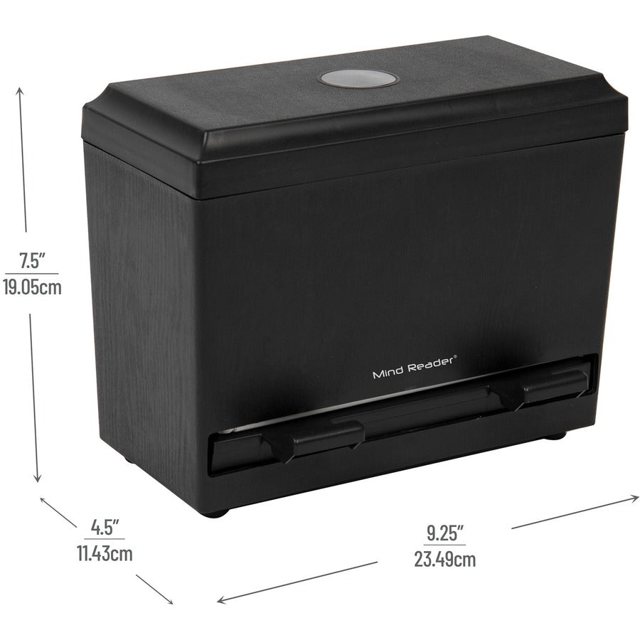 Image of EMS Mind Reader LLC Straw Dispenser,250 Cap,Top-Loading,9.25"x4.5"x7.5",BK